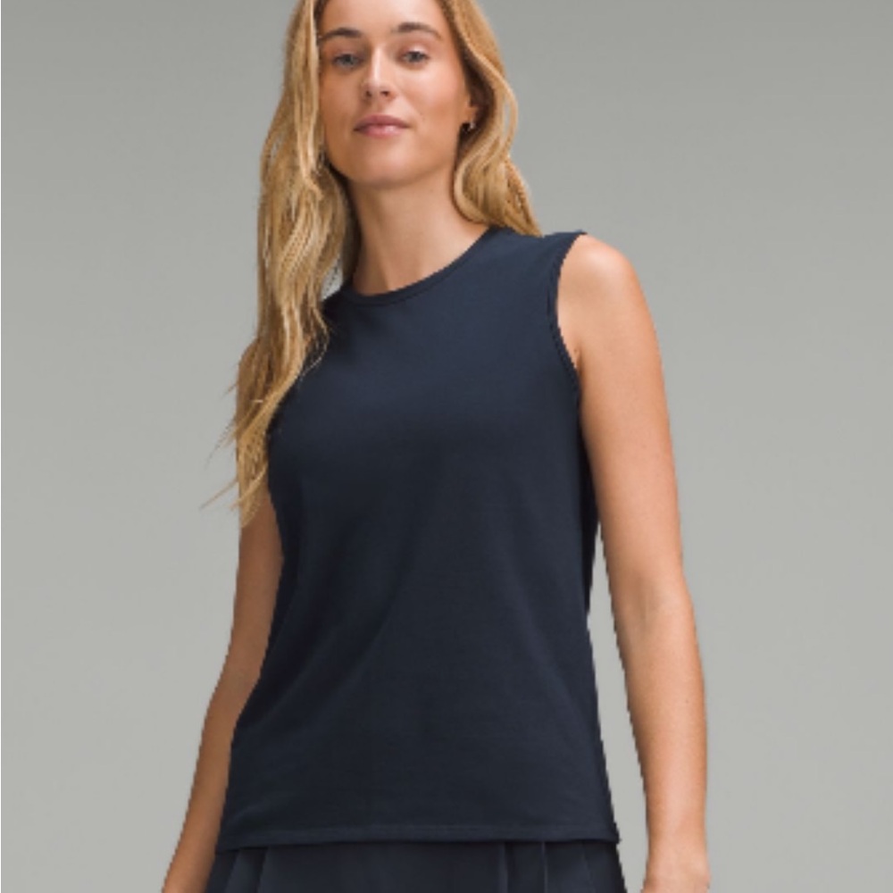 lululemon organic cotton crewneck tank top